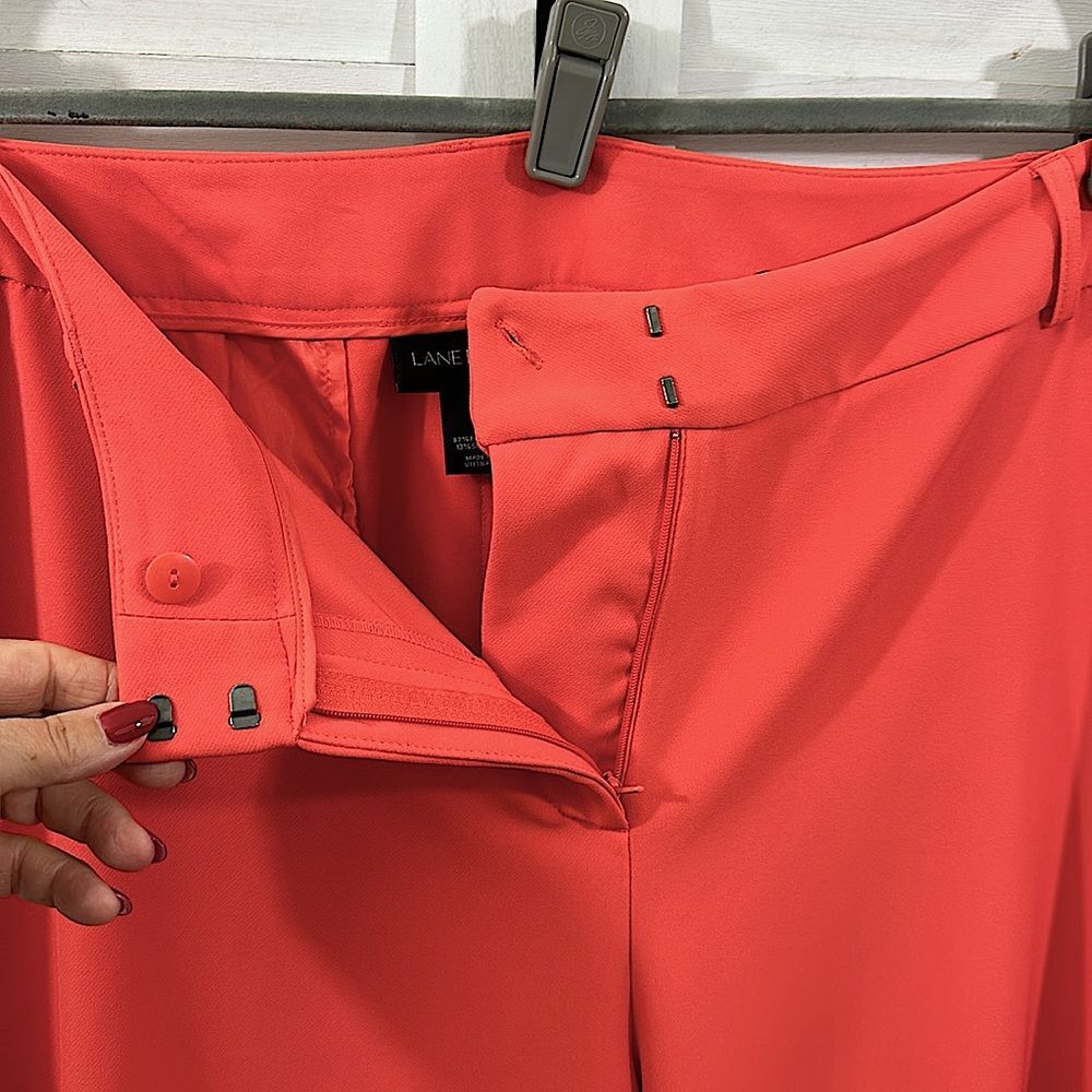 Lane Bryant Plus Size 18 Coral Crop Capri Infinite Stretch Wide Leg Culottes - Picture 10 of 12
